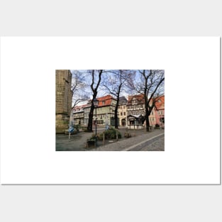 Half-timbered house in Quedlinburg Posters and Art